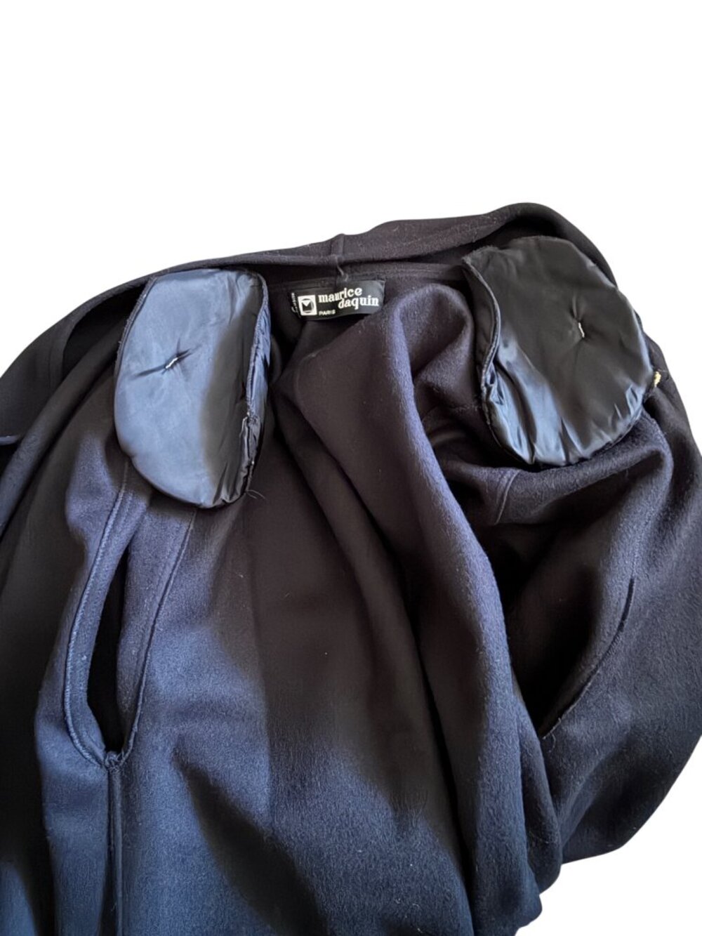 Maurice Daquin Vintage Black Open Front Cape Women’s One Size - Picture 11 of 11